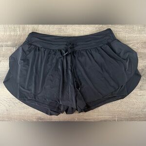 ISEEGZ, Black  Drawstring , Side and Zip Pocket Workout Shorts Size XL NWT